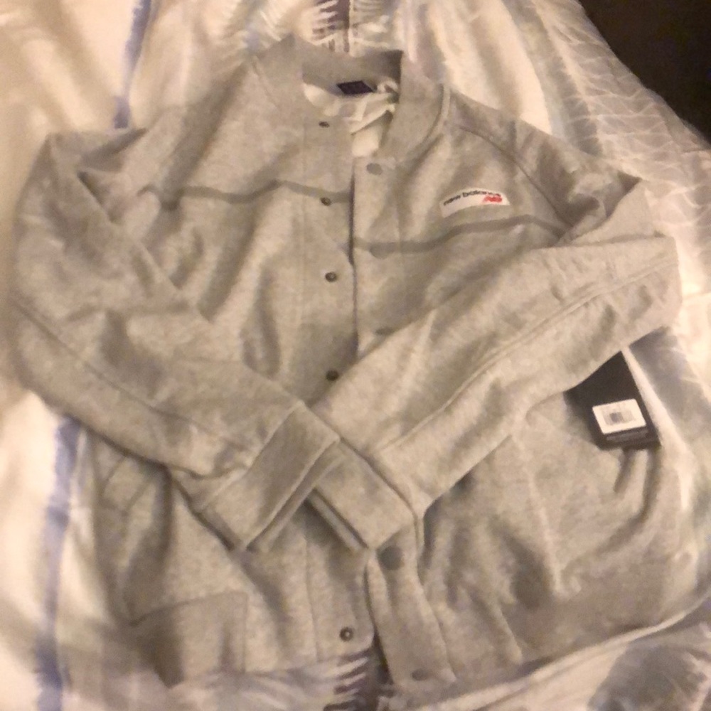 New Balance athletic front snap jacket- medium NWT